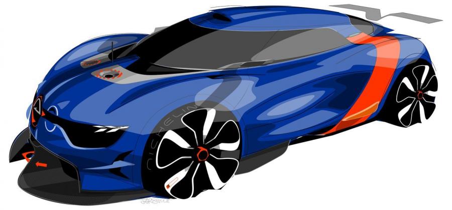 Эскиз Renault Alpine A110-50 Concept 2012 года  (фото 45 из 105)